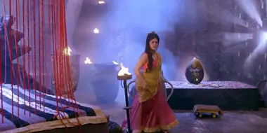 Parvati stands in Vishnu's way
