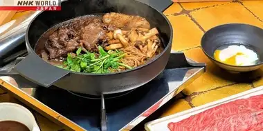 Authentic Japanese Cooking: Miso Sukiyaki with Beef and Mushrooms