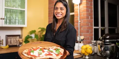 Grilled Pizza & Zucchini Salad